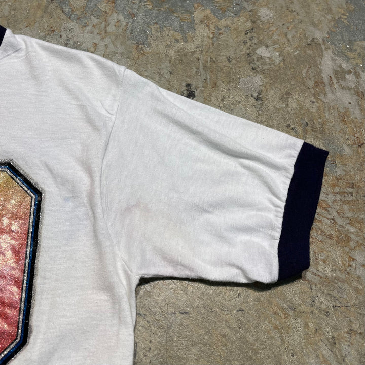 #4790 古着 80’s USA製 紙タグ/ヴィンテージ リンガーTシャツ/サイズM