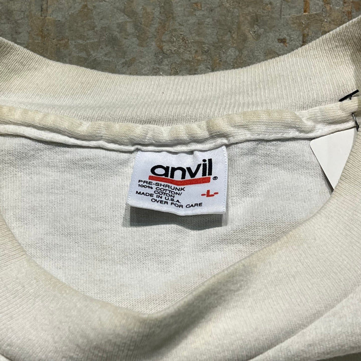 빈티지 시베리아 허스키/동물/빈티지 싱글 스티치 인쇄 티셔츠/크기 l