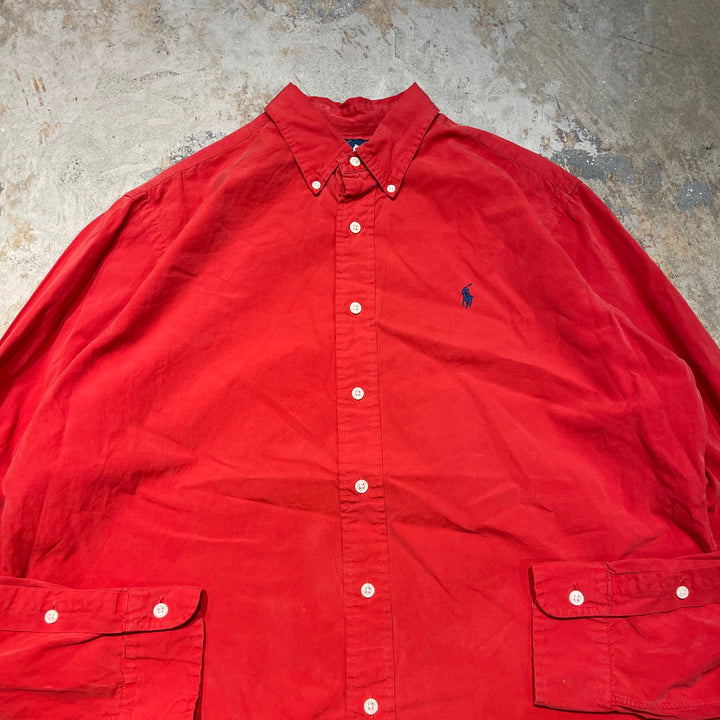 #4389 古着 Ralph Lauren/ラルフローレン/Long Sleeve Button Down Shirt/長袖ボタンダウンシャツ/CLASSIC FIT/サイズL