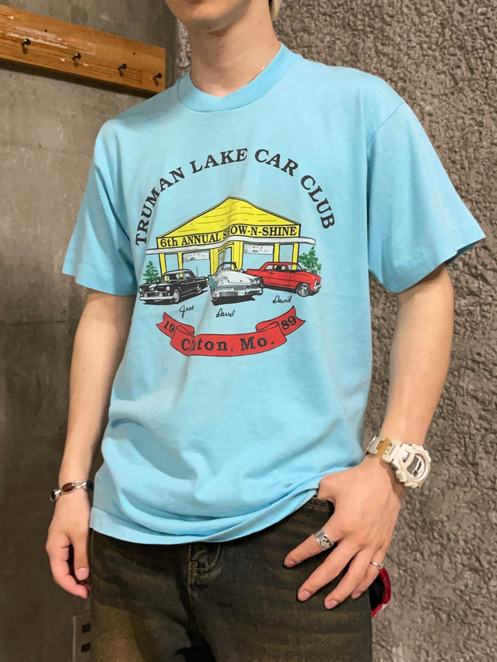 #4641 古着 USAvintage/車プリント/ヴィンテージ シングルステッチ Tシャツ/サイズ2XL