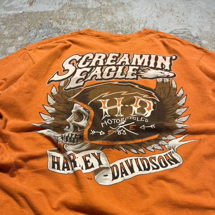 古着 Harley-Davidson/ハーレー ダビッドソン Screamin Eagle プリントTシャツ サイズXL相当