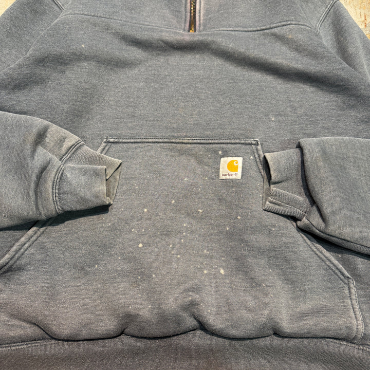 古着 carhartt/カーハート/ハーフジップスウェット/裏地メッシュ/サイズL相当