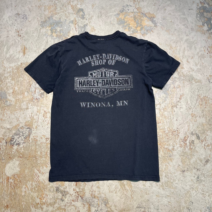 古着 Harley-Davidson/ハーレーダビッドソン/ミネソタ州ウィノナ/プリントTシャツ/サイズL相当