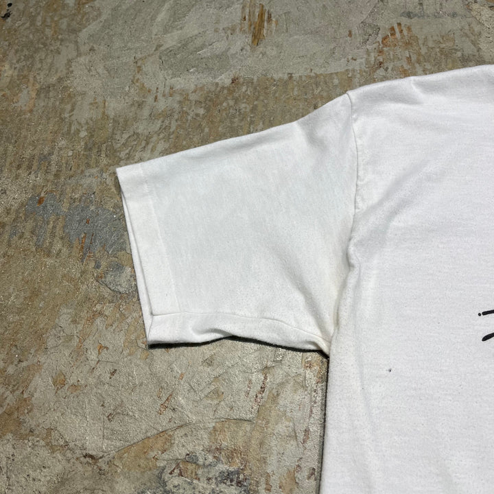 중고 의류 "The City"/cat/동물/빈티지 단일 스티치 프린트 티셔츠/크기 l