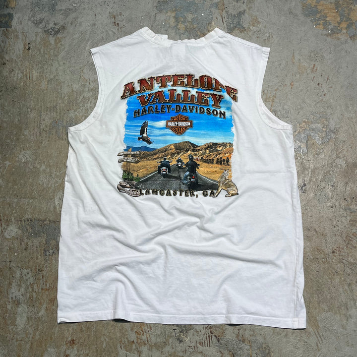 #4792 Used clothing HARLEY-DAVIDSON/Harley Davidson/Sleeveless printed T-shirt/Size L