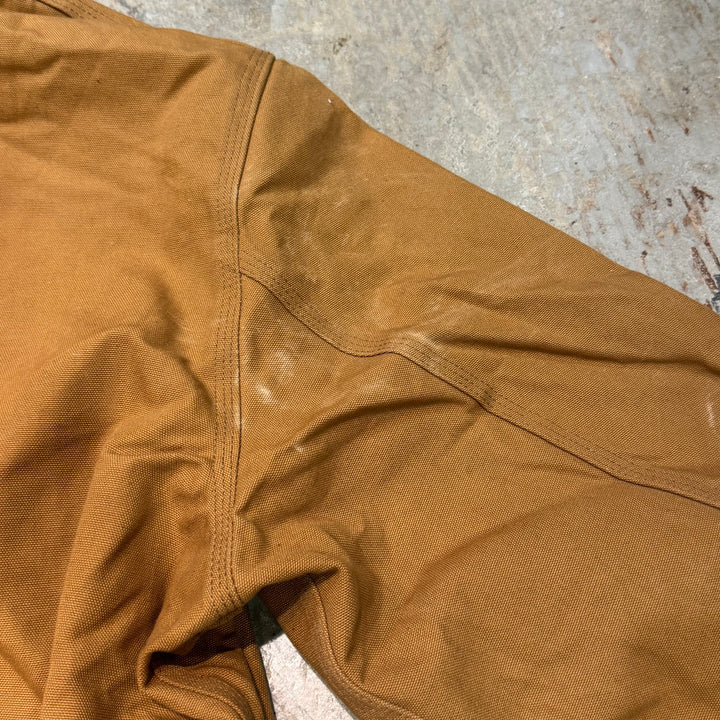 古着 USA製 80's~ Carhartt/ カーハート/ アクティブジャケット/ 企業ロゴ/ ダック地/ 裏地サーマル/ サイズXL