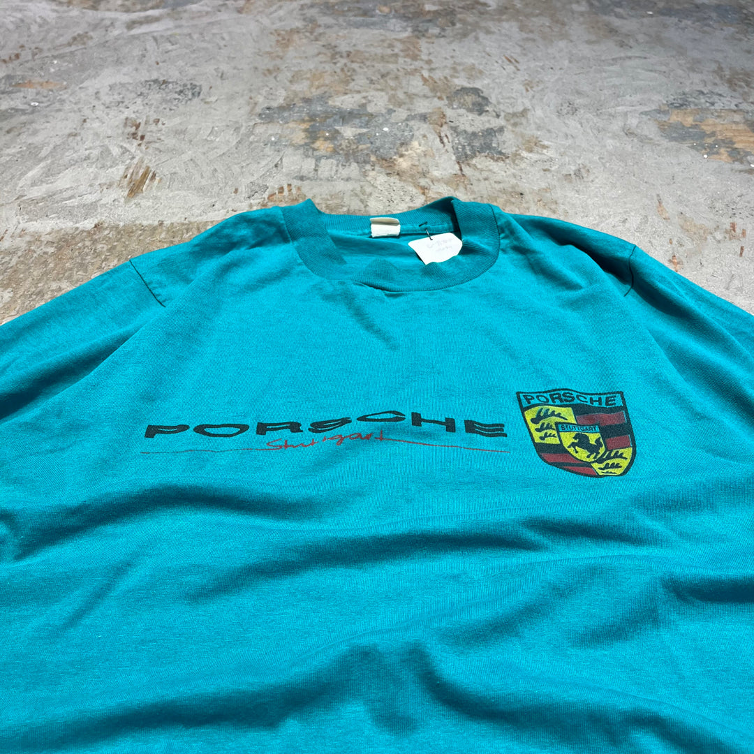 #4681 Used clothing unknown/short sleeve print t-shirt Tee/short sleeve print T-shirt/PORSCHE/Porsche/Size XL equivalent