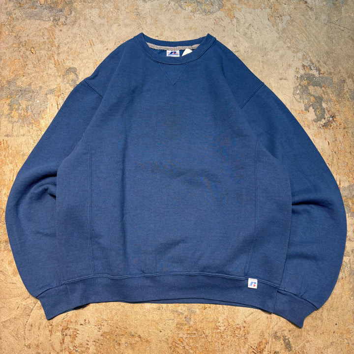 중고 의류 Russell Athletic/ Russell Athletic/ Blank Crew Neck Sweatshirt/ Plain/ Front V Gusset/ Size M