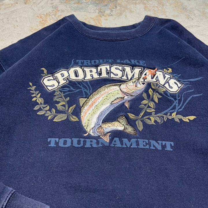 #4066 古着 Unknow/Crew neck sweat/クルーネックスウェット/SPORTSMANS/サイズL