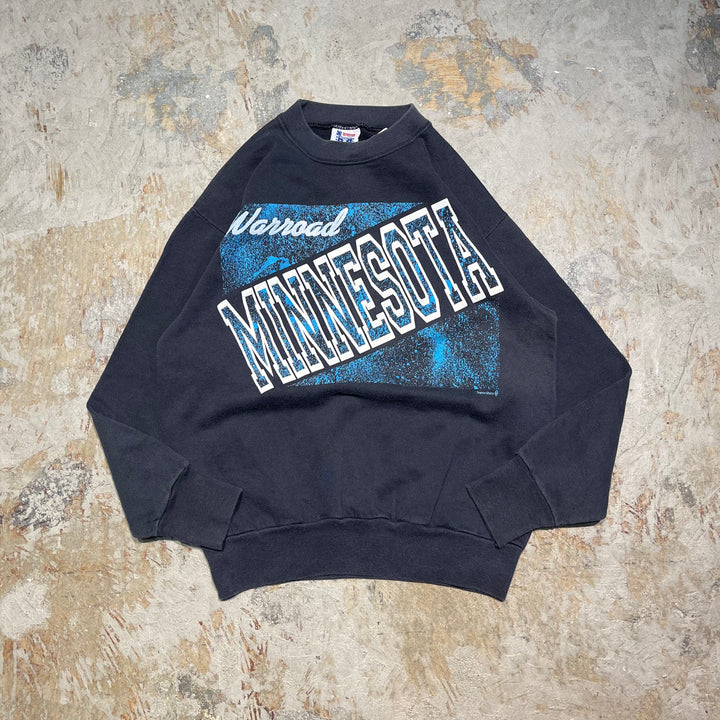 #4103 古着 Unknow/Crew Neck Print Sweat/クルーネックプリントスウェット/MINNESOTA/MADE IN U.S.A/サイズM