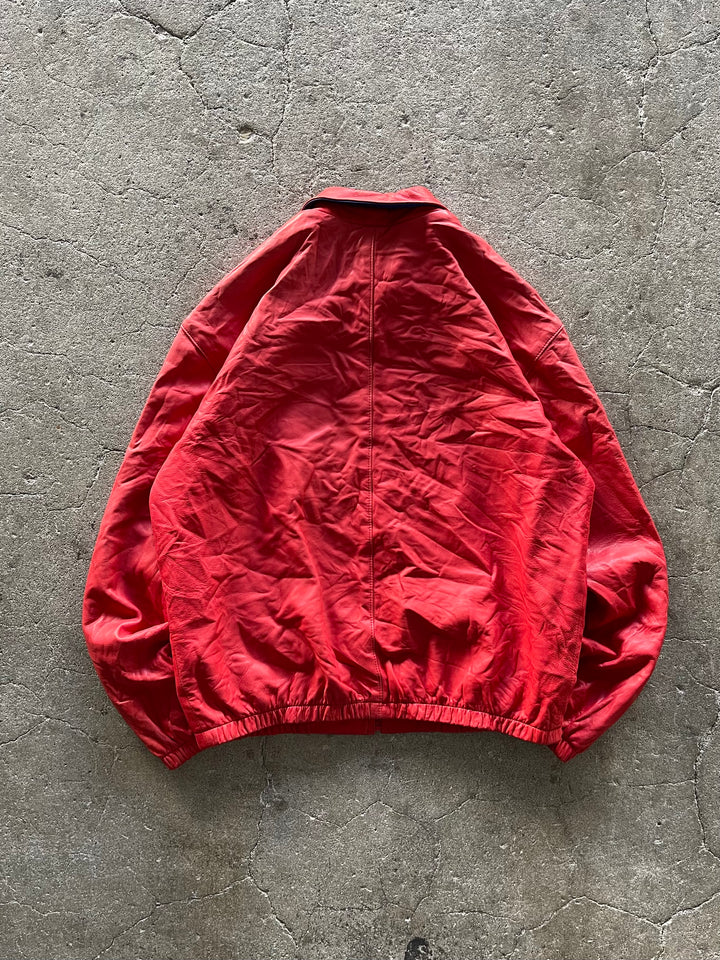 Used clothing 90's~ POLO by Ralph Lauren/ Polo Ralph Lauren/ Lamb leather swing top jacket/ Size M