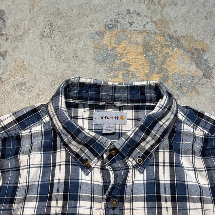 古着 carhartt/カーハート/ ボタンダウン半袖シャツ/ チェック柄/ サイズL