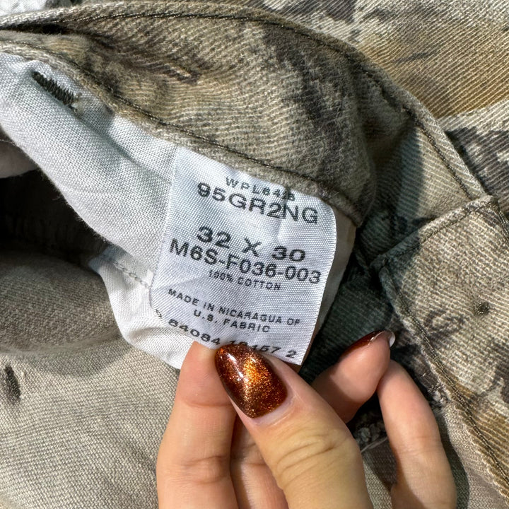 二手服裝Wangler/ Wrangler/ Real Tree Camo Cargo褲子/尺寸W32 x L30