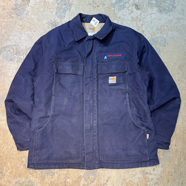 중고 의류 Carhartt/ 전통적인 코트/ 회사 로고/ 퀼트 안감/ 크기 L