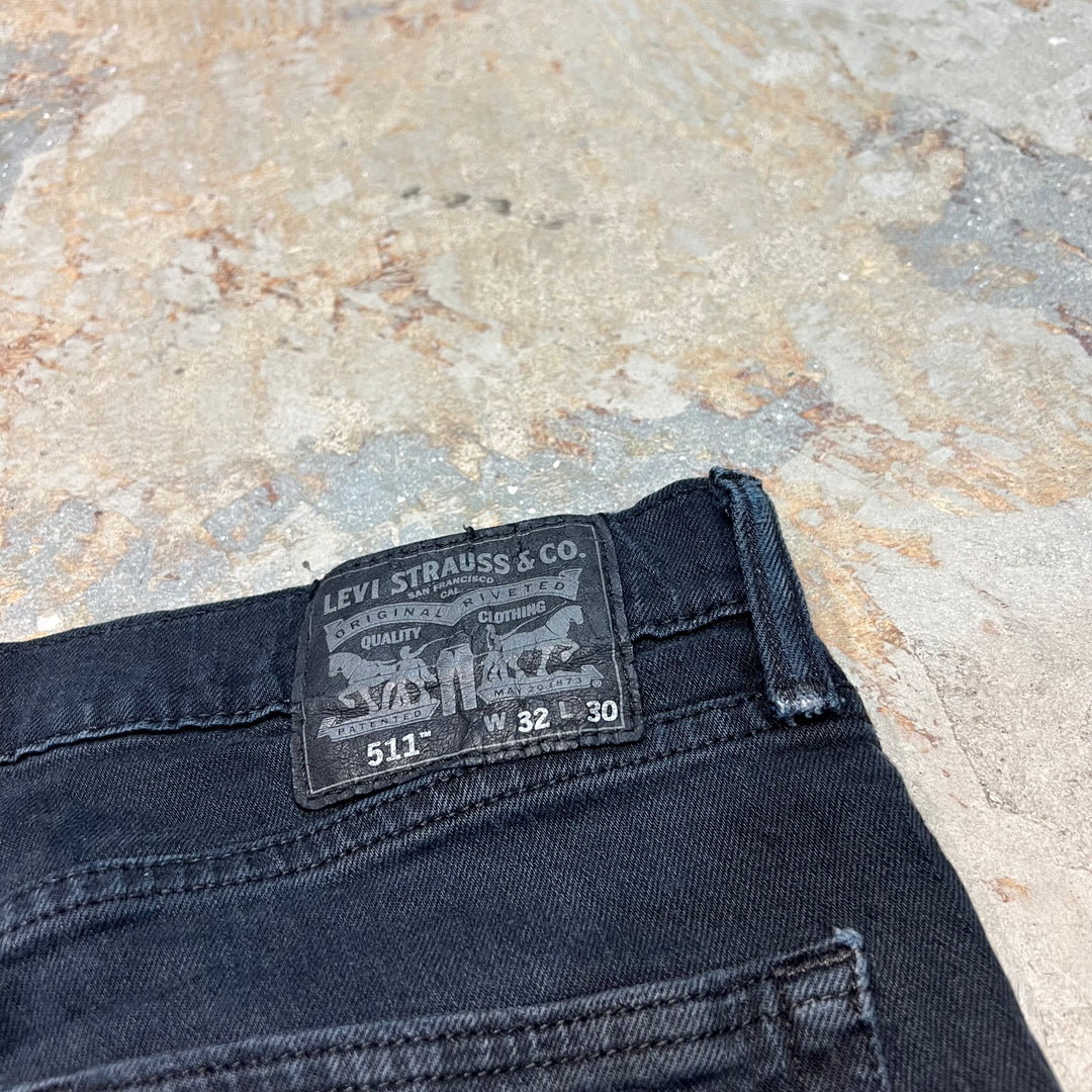 #4761 Used clothing Levi's/Black Denim Pants/Black Denim Pants/511/Black Tab/Size 32×30