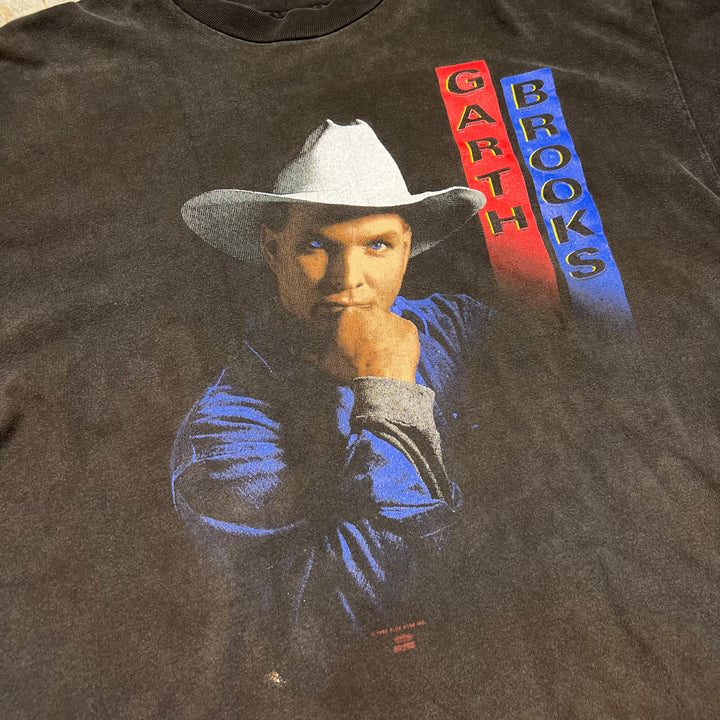 古着 USA製 92's ヘインズ/ ガース・ブルックス / ヴィンテージ シングルステッチ プリントTシャツ/サイズL