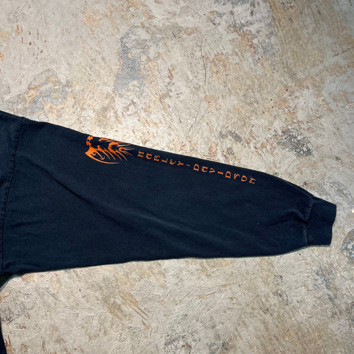 Used clothing Made in USA Harley-Davidson Boston Massachusetts Long-sleeved T-shirt Size XXL