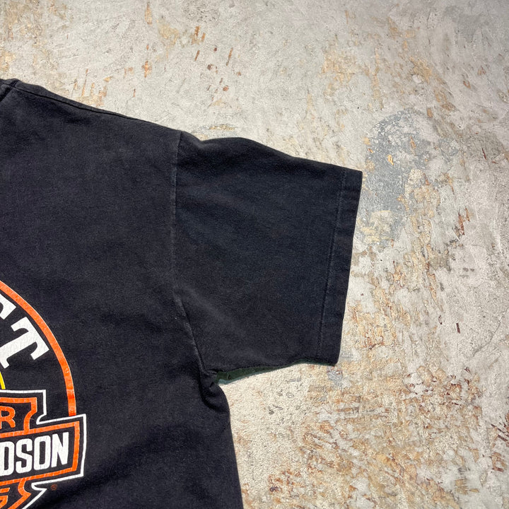古着 USA製 Harley-Davidson/ハーレー ダビッドソン/エル・パソ/テキサス州/プリントTシャツ サイズL