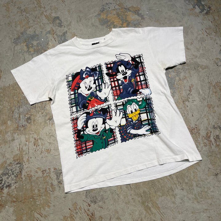 #4833 古着 90's~ Mickey unlimited/ミッキーマウス&フレンズ / Disney/ディズニー /キャラクタープリント/USA製/Tシャツ/ヴィンテージ/シングルステッチ/サイズS相当