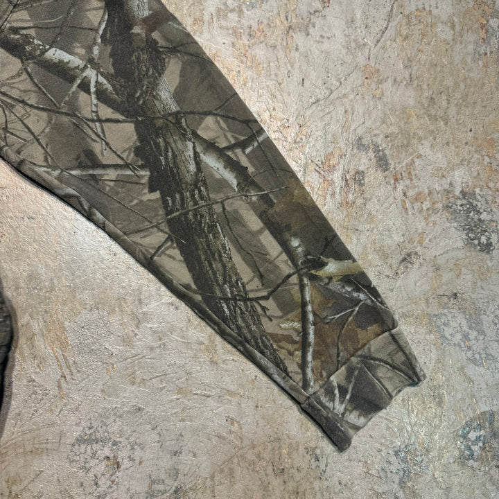 중고 의류 90의 빨간 머리/빨간 머리/실제 트리 패턴/풀오버 까마귀/크기 l