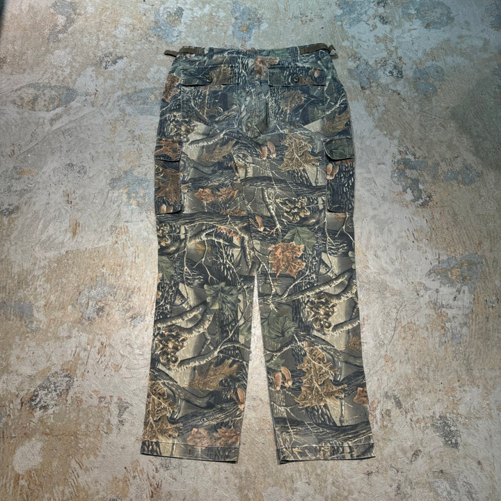 二手衣服Cabel的/ cabellas/真實的樹木迷彩貨物褲/尺寸W34