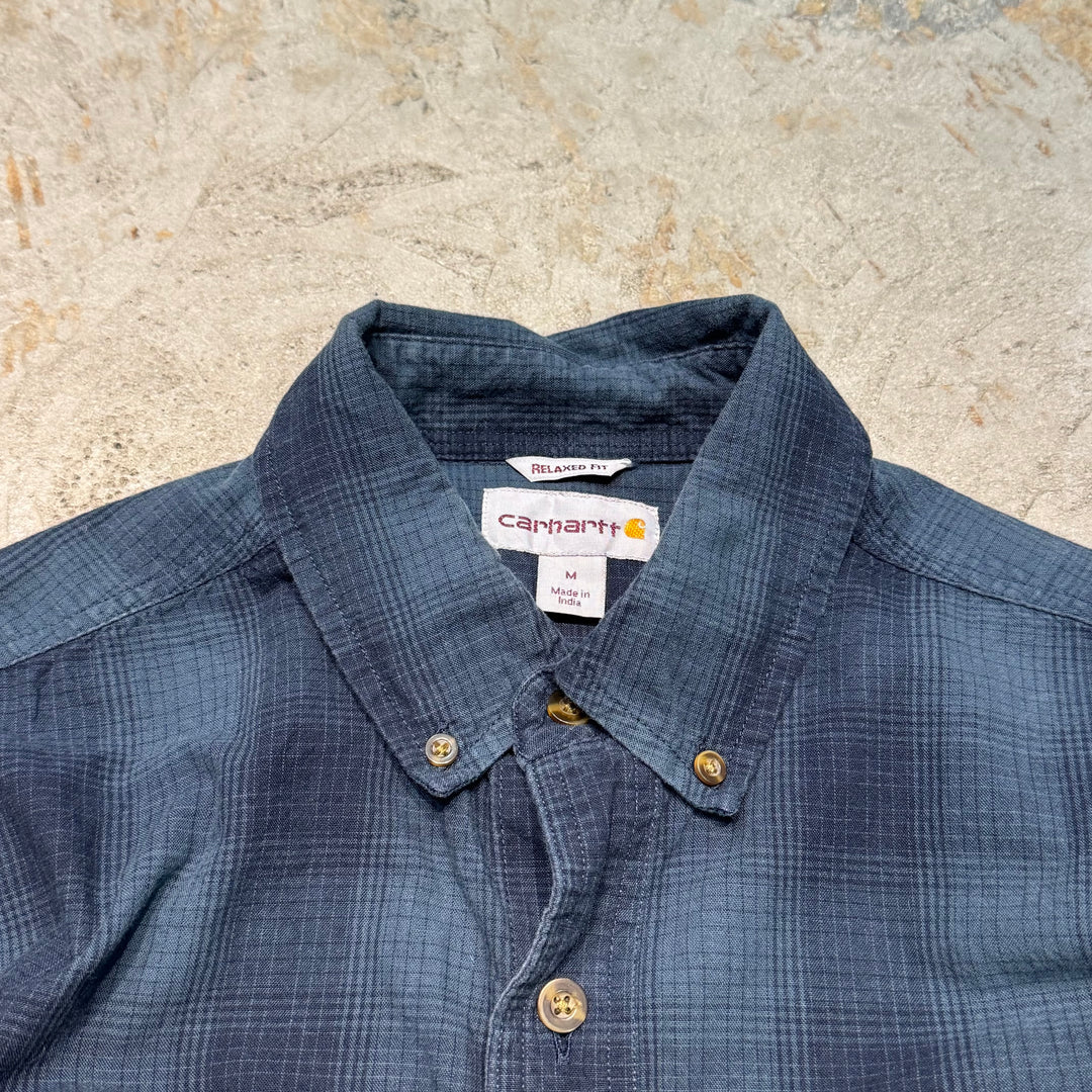 Used clothing carhartt/Carhartt/Button-down long sleeve shirt/Checked pattern/Size M