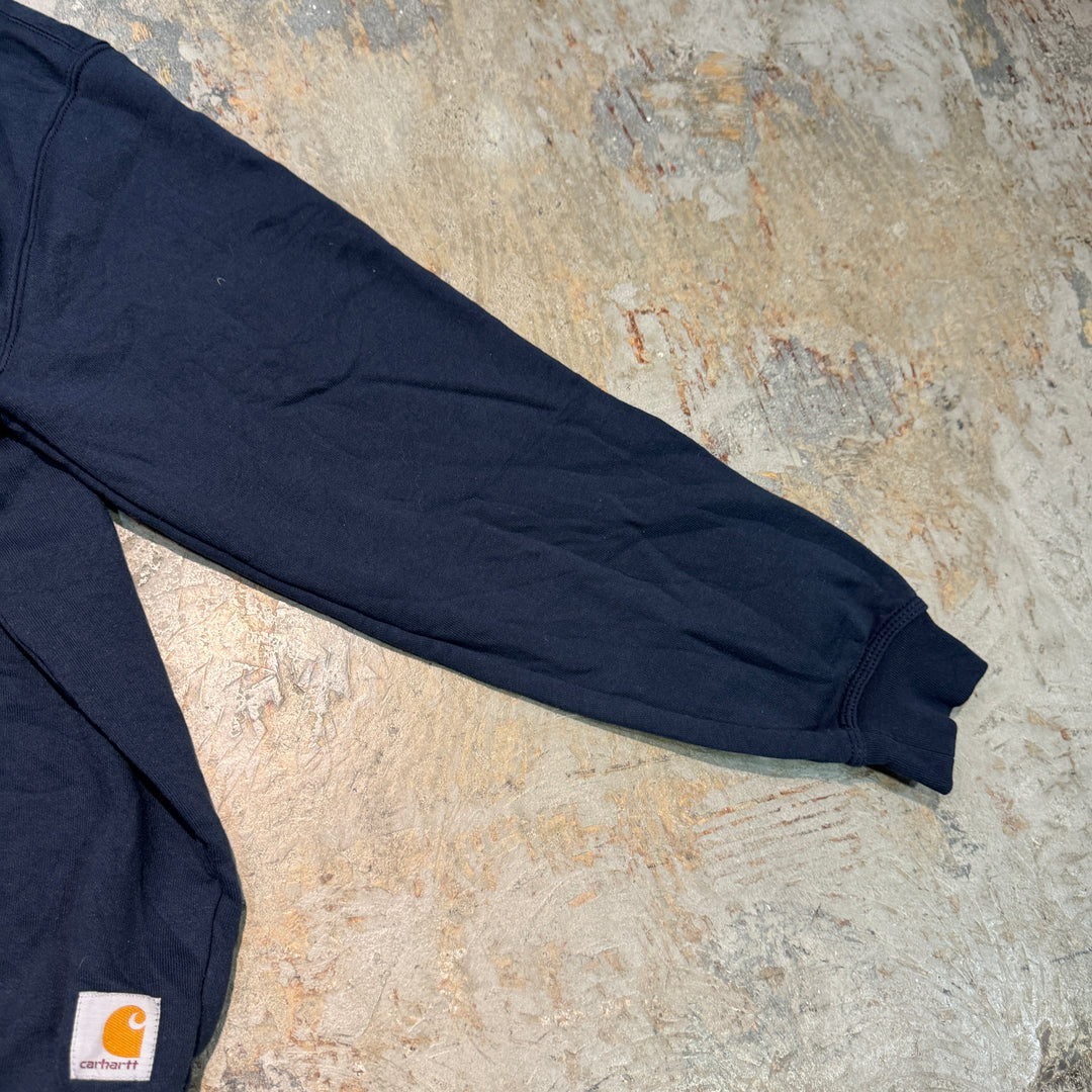 古着 carhartt/カーハート/クルーネックスウェット/前Vガゼット/サイズL