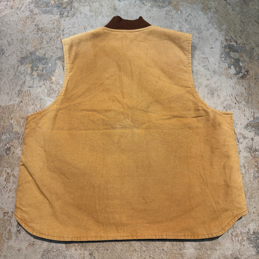 古着 Carhartt/ カーハート/ サンドストーンベスト/ ダック地/ 裏地キルティング/ サイズ2XL