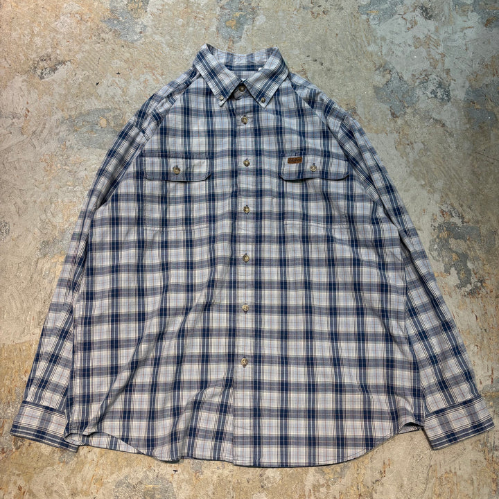 Used clothing carhartt/Carhartt/Button-down long sleeve shirt/Checked pattern/Size L