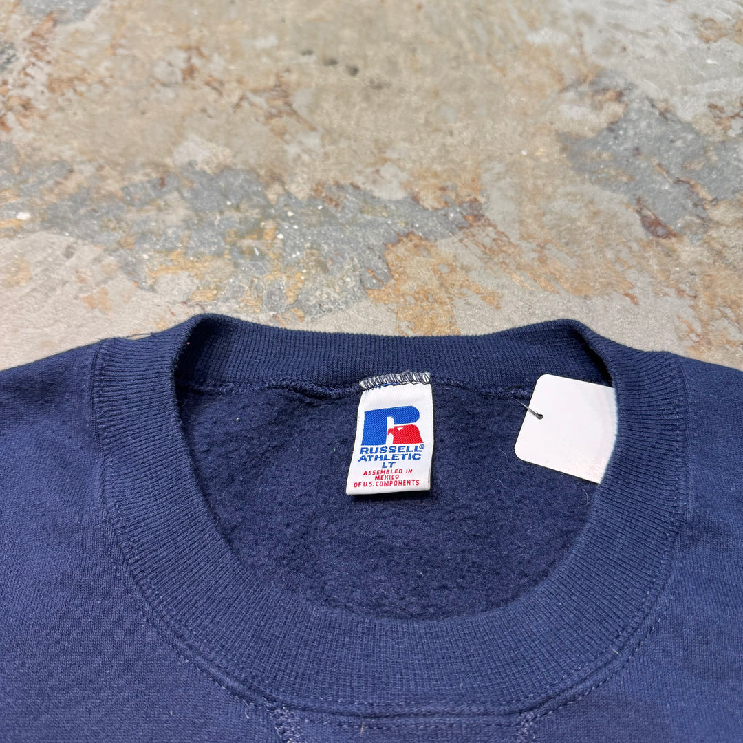 旧衣服80's~ USA制RUSSELLATHLETIC/ RUSSELLATHLETIC/空白克罗尼丝/素色/尺寸L (T)