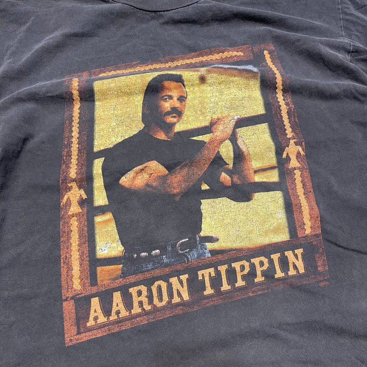 #4837 古着 90's~ アーロン・ティッピン /USA製/バンドTシャツ/ヴィンテージ/シングルステッチ/サイズXL