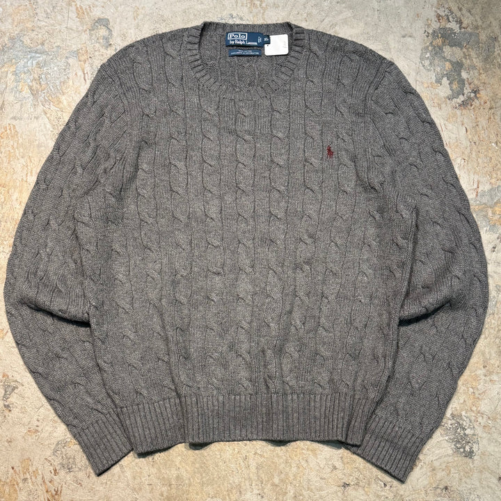 古着 90's~ Polo by Ralph Lauren/ポロラルフローレン / ケーブルニットセーター /サイズXL
