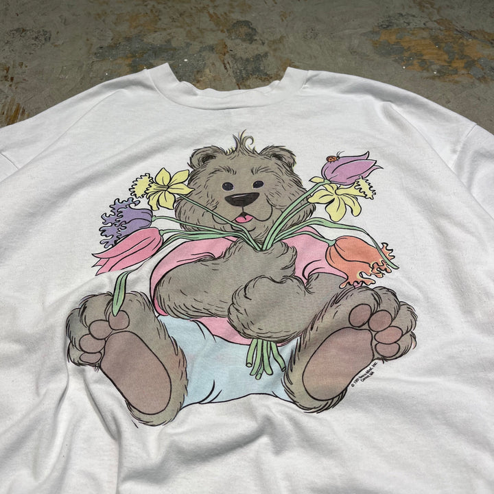 #4801 80's 古着 Hanes ヘインズ/アニマルプリント/ヴィンテージ シングルステッチ Tシャツ/サイズXXL