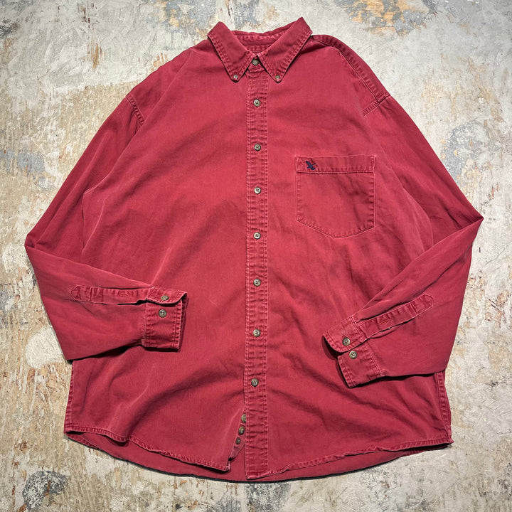 #4382 빈티지 Eddie Bauer/Long Sleeve 버튼 다운 셔츠/긴 슬리브 버튼 다운 셔츠/사이즈 L