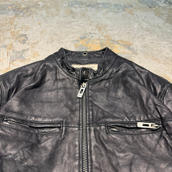 Used clothing GUESS JEANS/Guess Jeans/Genuine leather zip-up leather jacket/Lamb/Size M