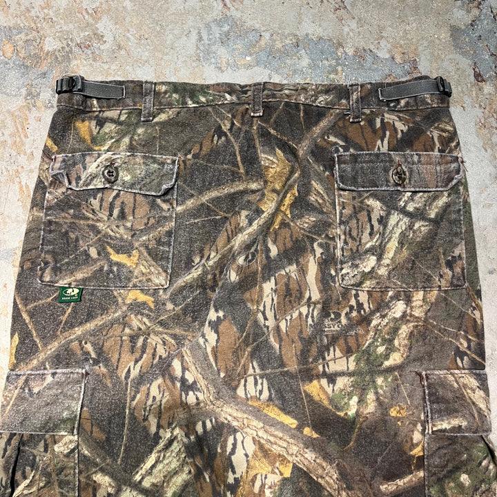 #4218 古着 MOSSY OAK/Chamois cross real tree work Pants/シャモアクロスリアルツリーワークパンツ/リアルツリー柄/サイズL