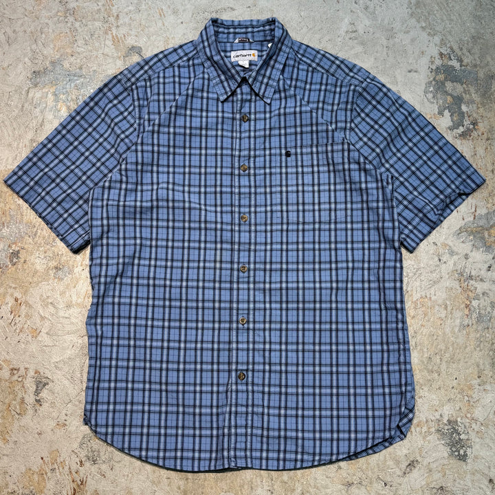 Used clothing carhartt/Carhartt/Button-down short sleeve shirt/Checked pattern/Size L
