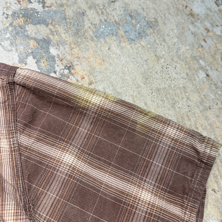 중고 의류 Carhartt/Carhartt/Button-Down Short Sleeve Shirt/Checked Pattern/Size 2XL