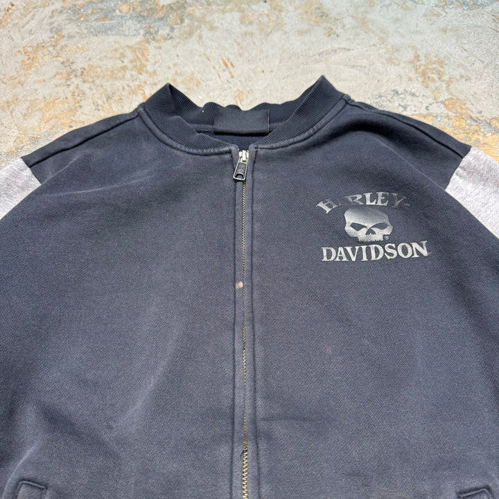 Used clothing HARLEY-DAVIDSON/ Harley Davidson/Zip-up sweatshirt/Skull/Size S-M equivalent