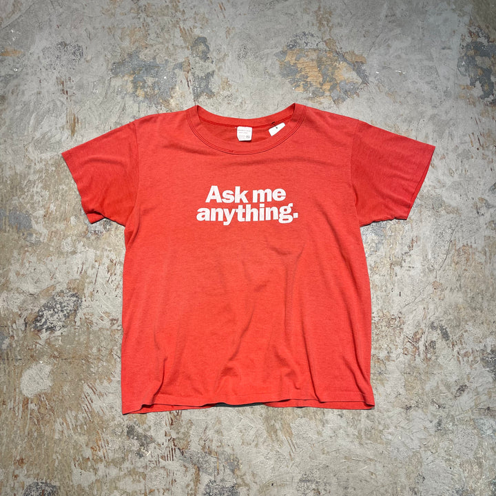 중고 의류 80 ' / 인기있는 메커니즘. /당신이 알아야 할 사람의 선택. / 빈티지 싱글 스티치 레터 인쇄 티셔츠 / 크기 XL