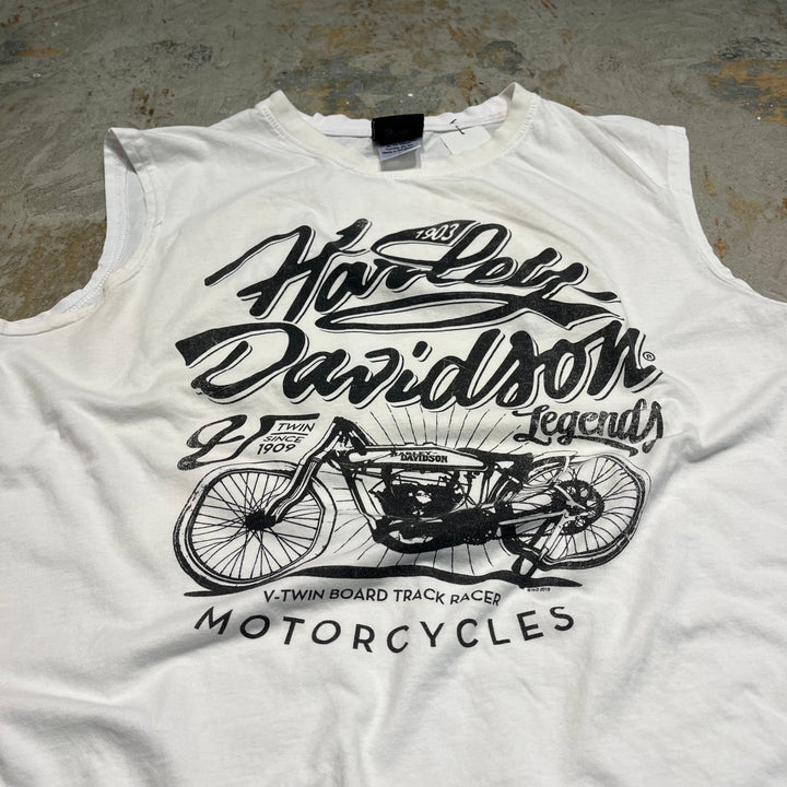 #4792 Used clothing HARLEY-DAVIDSON/Harley Davidson/Sleeveless printed T-shirt/Size L