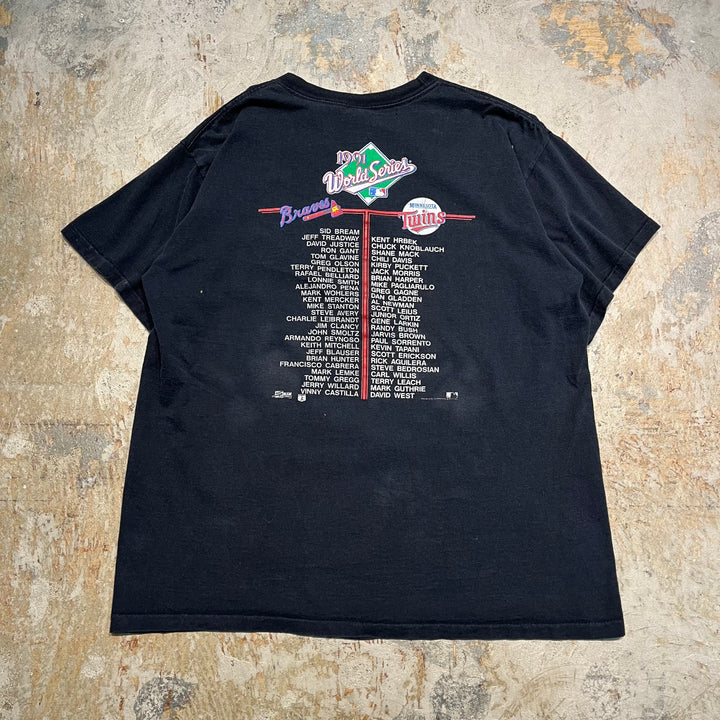 #4783 중고 의류 91의 MLB 월드 시리즈 애틀랜타 브레이브스 대 미네소타 쌍