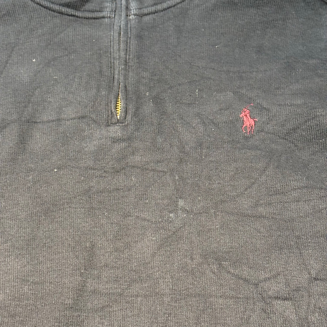 Used clothing 90's ~ POLO by Ralph Lauren/ Polo Ralph Lauren/ Half zip knit sweater/ Size L