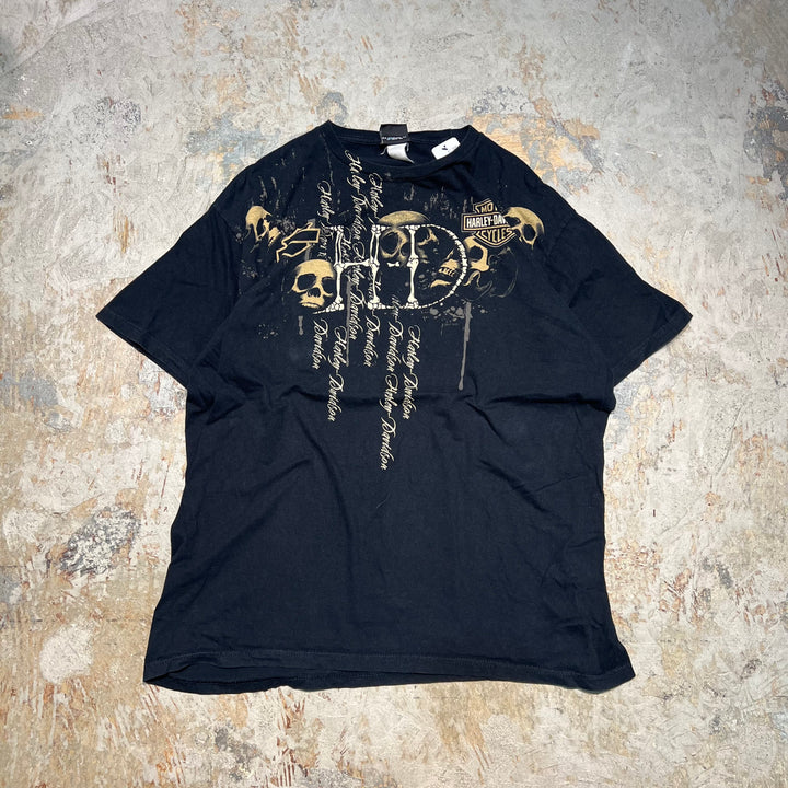 二手衣服Harley-Davidson/哈雷戴维森/德克萨斯州达拉斯商店/印花T恤/尺寸2xl