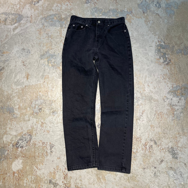 #4773 Used clothing GEORGE/Black denim pants/Black denim pants/regular fit/Size 29 x 30