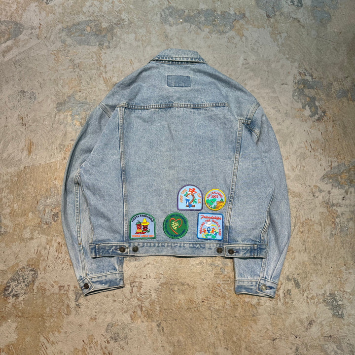 古着 90's GAP/ ギャップ/ デニムジャケット/ ワッペン/ 3rdタイプ/ サイズM