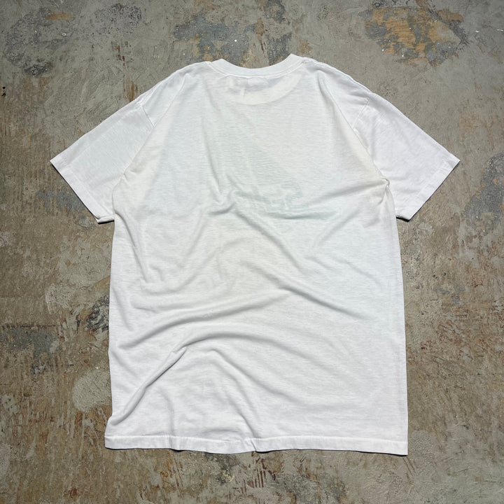 #4660 古着 USA製 セーラム•ライト タバコ/ヴィンテージ シングルステッチ Tシャツ/サイズL