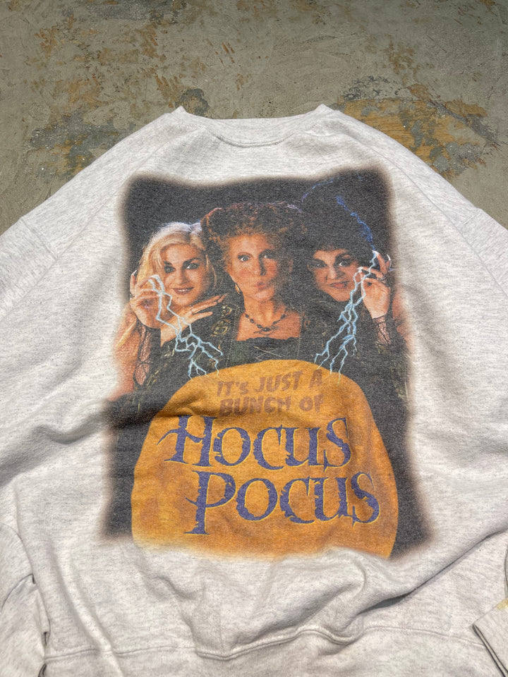 #4129 古着 Hanes/ヘインズ/Crew neck Print Sweat/クルーネックスウェット/Hocus Pocus/サイズL