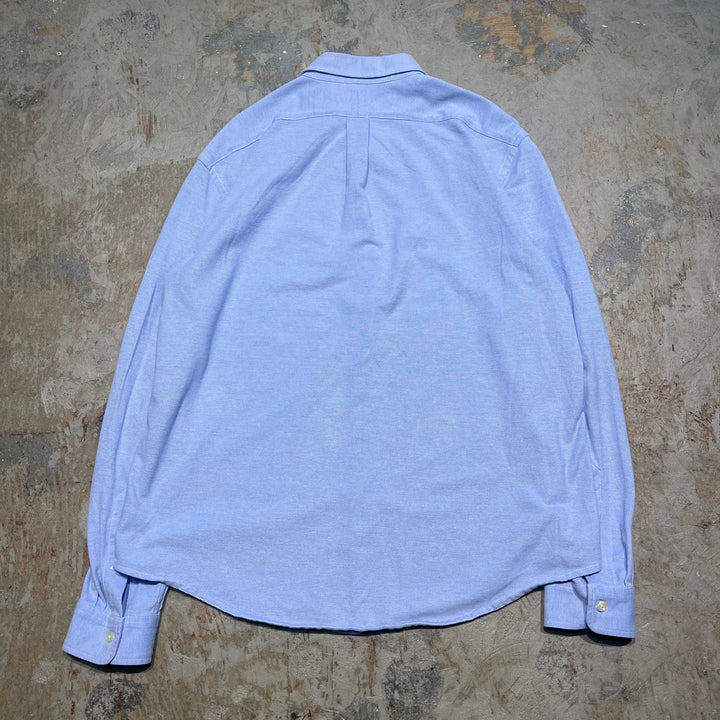 #4381 古着 Ralph Lauren/ラルフローレン/Long Sleeve Butoon Down Shirt /長袖ボタンダウンシャツ/KNIT OXFORD/オックスフォード/サイズXL