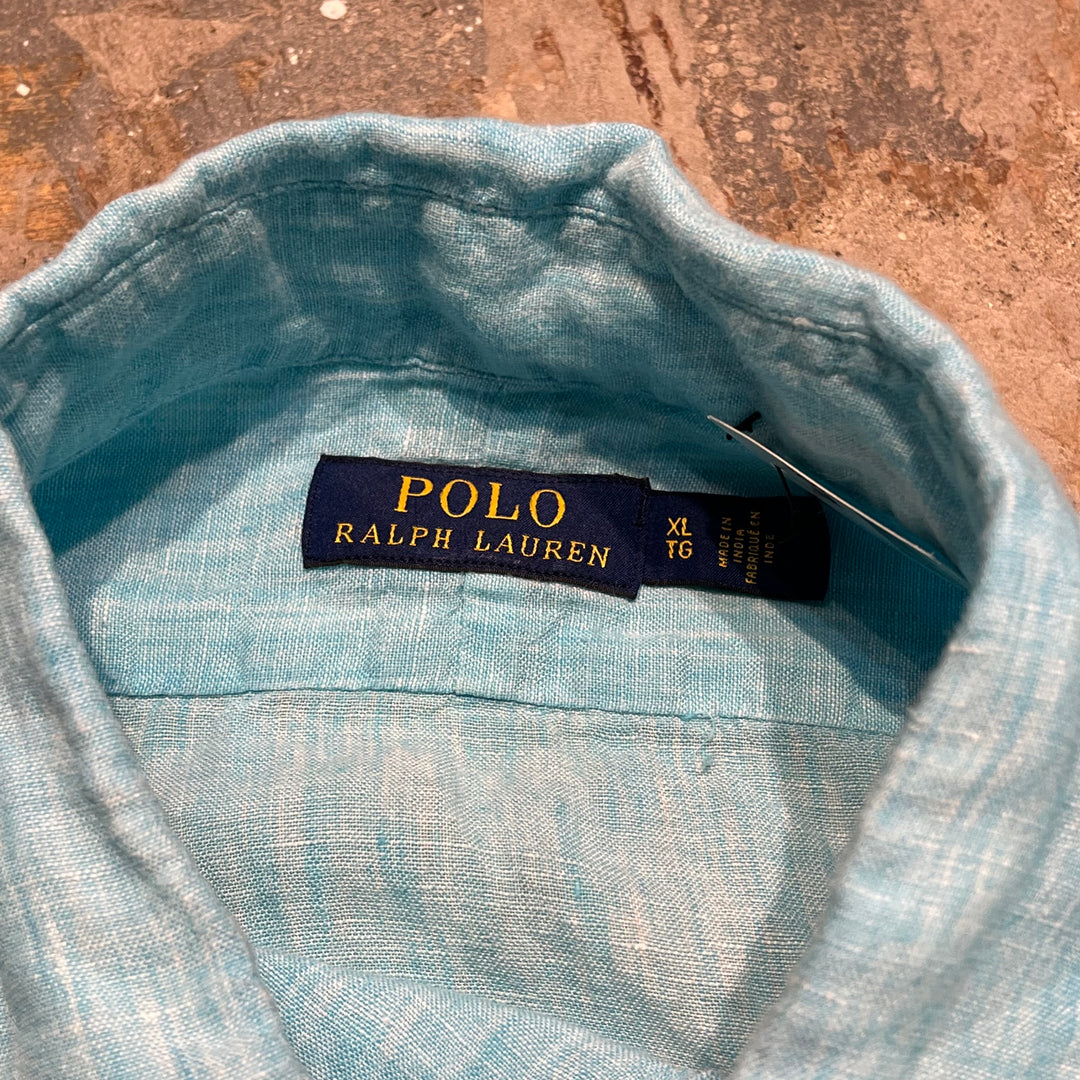 #4373 Used clothing Ralph Lauren Long Sleeve Shirt /Long Sleeve Shirt /Linen /Linen /Size XL